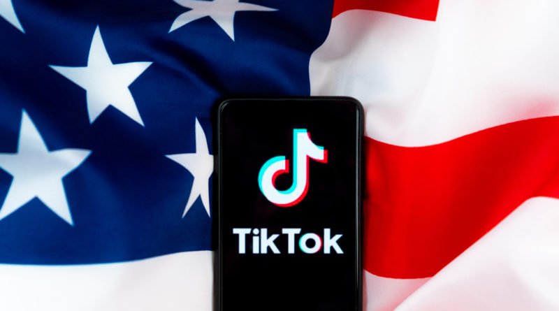 tik tok with america flag