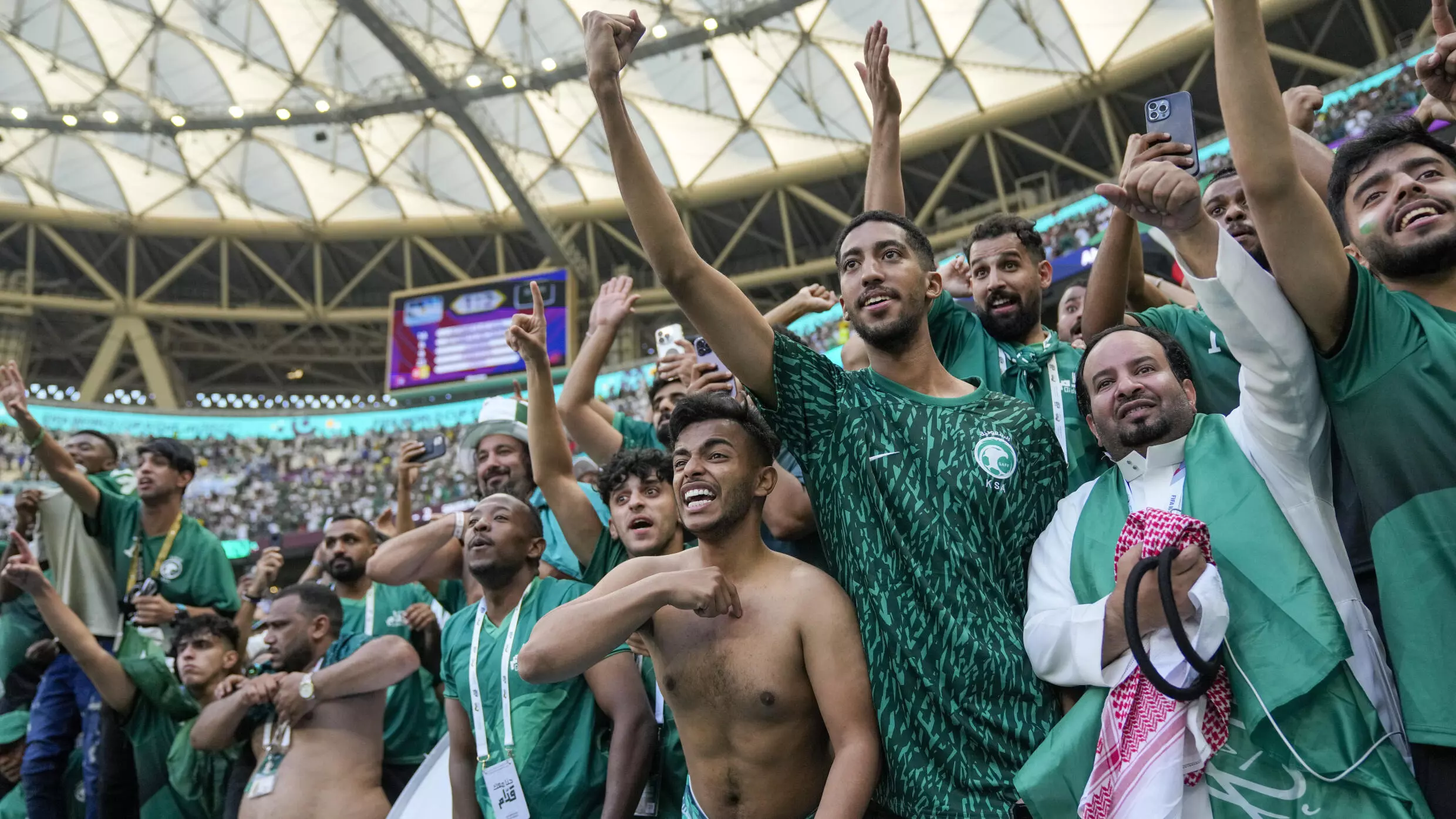 مشجعين السعودية في مونديال قطر